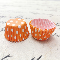 迷你蛋糕纸托烘焙蛋糕纸杯马芬杯小号纸托曲奇巧克力防油垫纸2.5|桔色