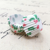 迷你蛋糕纸托烘焙蛋糕纸杯马芬杯小号纸托曲奇巧克力防油垫纸2.5|白底小花