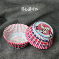 烘焙耐高温蛋糕纸杯纸托马芬杯雪媚娘纸托包装蛋糕纸垫圆形圣诞节|6爱心猫咪
