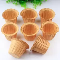 蛋糕纸杯礼帽纸托甜品台商用一次性翻边高帽杯底托耐高温烘焙家用|礼帽-本色-50只