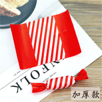 烘焙包装糖果纸牛轧糖包装纸糖果纸包装糖纸油纸500张|咖啡色红底白斜纹500