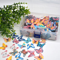 糯米纸花朵蝴蝶钱食用烘焙纸美金美元情人节diy生日蛋糕人民装饰|糯米纸蝴蝶-540只-全小号