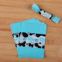 牛轧糖包装袋 油纸糖果纸雪花酥 混搭 牛扎糖纸500枚烘焙包装家用|黄色加厚双蓝