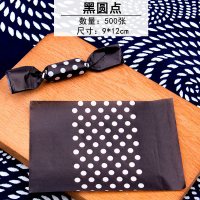 500张包糖果纸 牛轧糖包装糖纸 食品油纸糯米纸烘焙牛轧糖包装纸|黑圆点500张送糯米纸