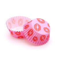 蛋糕纸托200只 雪媚娘托小马芬杯纸杯烘焙油纸底托耐高温一次性|粉底红唇200个