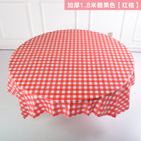 加厚一次性桌布时尚印花一次性家用聚会野餐婚庆派对塑料薄膜台布|红色加厚1.8米红格6张