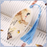 叶脉书签创意复古典中国风学生用小清新古风毕业树叶流苏文艺 10.四君子-兰