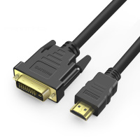 hdmi转dvi线转接公头笔记本电脑2k外接4k电视盒子机顶盒转换器ps4高清dvi-d显示器互转连接线|黑色 1米