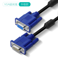 vga线投影仪高清线视频线电脑连接电视公对母vga延长线3/5/8/10米|单根VGA线蓝色 1米