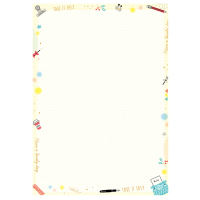 台湾四季学校幼儿园影印纸a4彩色打印纸 带花纹卡通图案彩色花边小学生用品创意小清新50张|笔夹