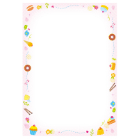 台湾四季学校幼儿园影印纸a4彩色打印纸 带花纹卡通图案彩色花边小学生用品创意小清新50张|甜点