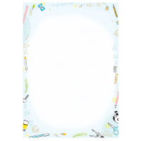 台湾四季学校幼儿园影印纸a4彩色打印纸 带花纹卡通图案彩色花边小学生用品创意小清新50张|文具