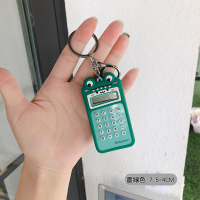 米小小 可爱卡通迷你计算器女生小号便携随身小型学生用计算机|墨绿色