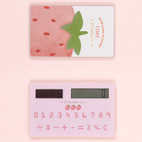 便携式时尚计算器中小学生用可爱卡通型女生迷你计算机太阳能小号|大草莓