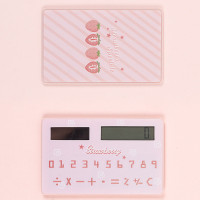 便携式时尚计算器中小学生用可爱卡通型女生迷你计算机太阳能小号|星星草莓
