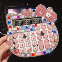 计算器可爱女时尚学生用韩国个性创意糖果色店铺用计算机语音新款|彩色+小花