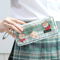 森系jk大容量笔袋女简约文具盒小学生ins潮少女可爱初中高中生网红日系幼儿园盐系中学生帆布铅笔盒