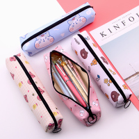 卡通动物笔袋小清新可爱皮质小学生用简约韩国文具袋韩版多功能大容量儿童ins女幼儿园铅笔盒网红日系初中生