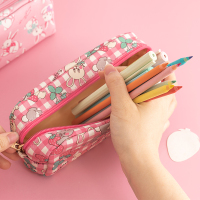 高颜值笔袋笔盒文具盒文具袋女少女心小学生可爱创意网红ins风日韩系高中生初中生卡通韩版简约大容量收纳袋