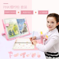 易握幼儿握笔神器学写字握笔器儿童初学者小学生铅笔矫正握姿幼儿园拿笔抓笔|3件套-全阶6只装+阅读架+滴滴语音矫正器-粉色