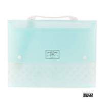 日本风琴包多层a4文件包中学生笔记本文件夹试卷资料收纳袋文件袋手提包|手提款-蓝色