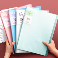 a4文件夹多层透明插页袋资料册学生用钢琴谱夹乐谱歌谱小清新韩国分类试卷活页收纳袋办公用品资料夹