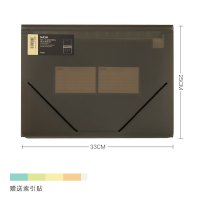 时代良品多层文件夹风琴包风琴文件袋试卷收纳袋13格整理神器试卷夹卷子收纳盒学生|咖啡色半透明色（A4-13格）（拉绳款）
