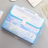 a4风琴文件夹多层装卷子文件放资料的试卷收纳袋学生用小清新手提式风琴包儿童塑料韩版女大容量分类夹女|去旅行大理