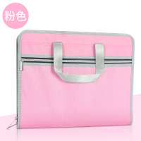 布面13格风琴文件包简约卷子多层文件夹票据收纳袋大容量初高中生用试卷包办公用品商务资料分|升级版糖果粉13格(内胆包边)