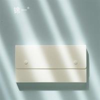 双按扣票据收纳包 文件夹风琴包文件袋小号多功能单据账单收纳册增值税夹包办公家用分类多层票据盒|米白