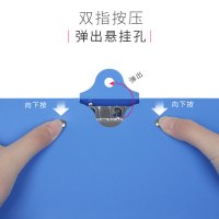 10个装a4吊挂夹悬挂式竖式上翻页文件夹板夹加厚财务医院仓库学校工程壁挂式资料夹档案工作夹塑料蓝色记录夹