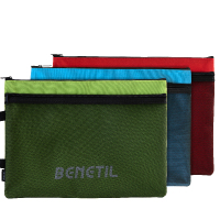 72460拉链袋手提袋文件袋a4拉链文件袋档案学生试卷收纳袋科目袋防水帆布大容量资料袋学生用文件夹