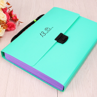 风琴文件袋多层文件夹学生用a4试卷夹票据夹收纳包手提试卷收纳袋初高中生卷子分类整理神器公文包收纳盒|F8078绿色