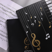 新款黑色a4曲谱乐谱夹册可修改不反光钢琴谱夹子多功能文件夹活页