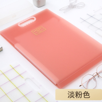 日本淡彩曲奇竖款风琴包手提a4文件夹多层学生卷子收纳资料册小清新试卷袋便捷文件包|粉红色