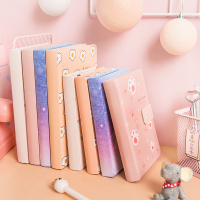 2020手账本创意夜光简约ins风精装本可爱卡通彩页手绘a5学生日记本方格空白笔记本韩国手帐本q