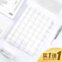 日本a5活页本格子印象小清新简约大学生26孔b5活页夹外壳可拆卸可换芯方块手账线圈笔记本子文具