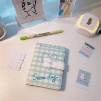 ins元气雪糕小熊小兔a6磁扣本 日系可爱手账女生日记pu笔记本|花儿朵朵