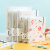 b5活页本可拆卸a5笔记本子简约大学生加厚ins风记事本扣环本子外壳替芯考研课堂笔记网格本方格本q