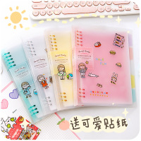 活页本淡彩曲奇可拆卸环扣软壳学生简约ins可爱少女笔记本子