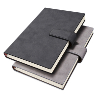 a5商务笔记本子办公文具加厚复古工作记事本大学生简约小清新日记本带扣b5皮面会议记录本订做可印logo