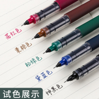直液式走珠笔复古手账黑笔学生用中性笔ins简约冷淡风速干彩色水笔考试专用笔签字笔笔芯0.5针管笔