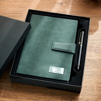 加厚笔记本子简约商务免费刻字公司活动礼品办公白领工作会议日记记录记事本送礼礼盒装可印logo