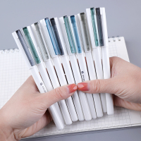 素印象中性笔学生用ins冷淡风日系简约全针管学霸刷题笔高考考试专用碳素笔黑色水笔好写的签字笔笔芯0.5