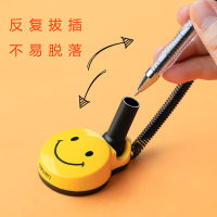 带线台笔创意办公签字笔前台固定笔座粘在桌子上的笔电话线防丢笔柜台带绳商务中性笔桌面创意水笔粘桌笔
