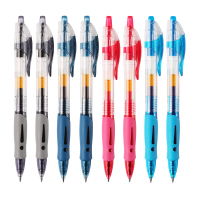 文具按动中性笔gp-1008学生用水笔蓝黑签字笔0.5mm黑色红笔医生学习用品商务水性碳素圆珠笔