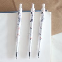 新品樱桃按动中性笔黑0.38mm针管水笔学生可爱按压式水性笔