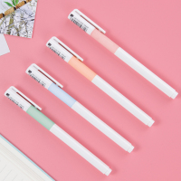 大容量中性笔学生用水笔签字笔外壳彩色笔芯糖果冰淇淋色小清新简约创意黑色笔考试笔办公用品gpp003