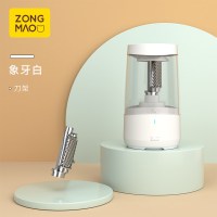 素描电动削笔器美术生专用炭笔铅笔刀可充电小学生全自动卷笔刀削笔刀转笔刀钻笔旋笔专业削铅笔器|象牙白+刀架