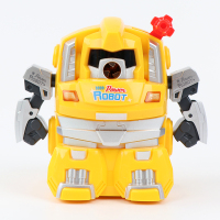 卷笔刀手摇铅笔刀削笔器机器人削笔刀手动男孩削铅笔器变形金刚转笔刀小学生学习用品文具用品削笔机|黄色机器侠/No.0729